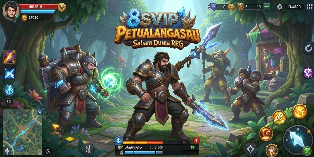 Tangkapan layar gameplay RPG yang menampilkan pertarungan epik dan karakter menawan.