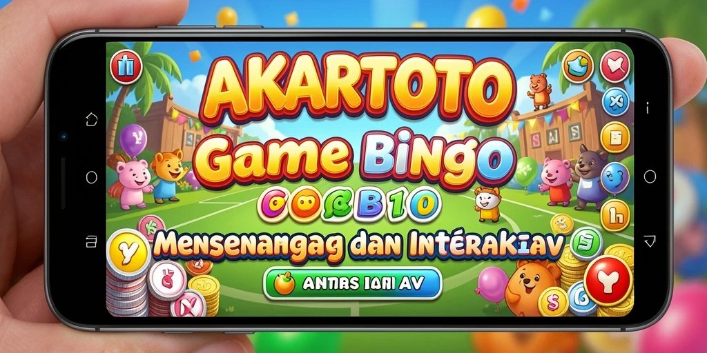Tampilan utama permainan Bingo AKARTOTO dengan interaksi pemain yang seru.