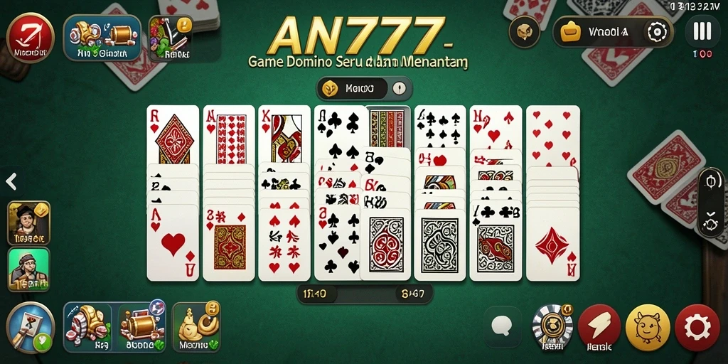 Tangkapan layar AN777 yang menampilkan gameplay domino yang menarik.