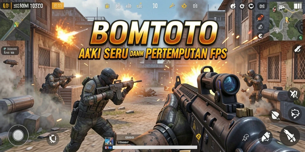 Screenshot menampilkan aksinya yang mendebarkan dalam game FPS.