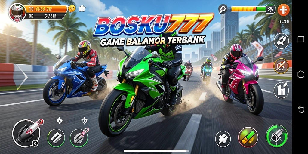 Gameplay seru di balapan motor dengan grafis menawan.
