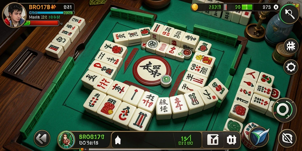 Screenshot gameplay BRO178 yang menunjukkan tantangan Mahjong yang menarik.