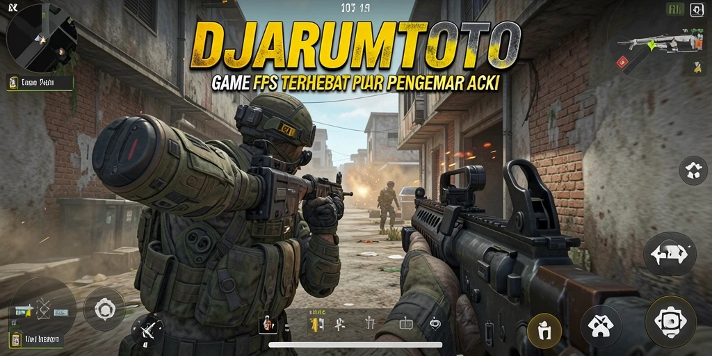 Screenshot gameplay DJARUMTOTO menampilkan aksi tembak-menembak yang mendebarkan.
