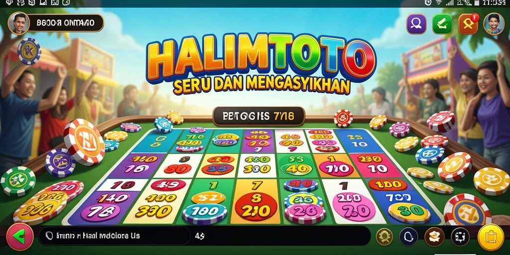 Tampilan menarik dari gameplay Bingo di HALIMTOTO.