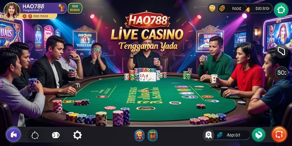 Gameplay Live Casino HAO788 yang mendebarkan dan interaktif.