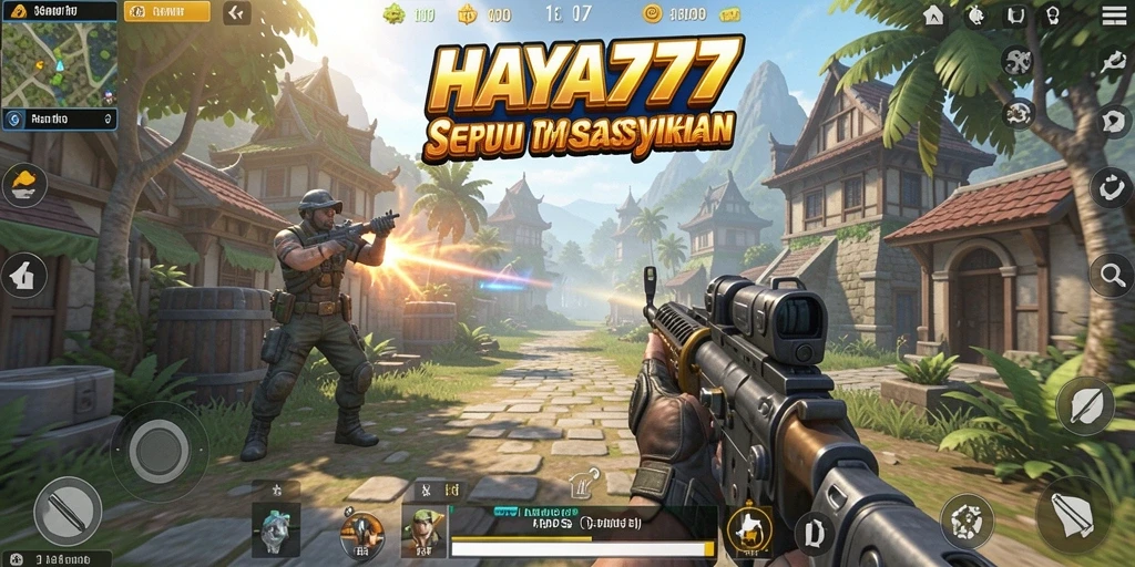 Tampak aksi mendebarkan dalam gameplay HAYA777 yang seru.