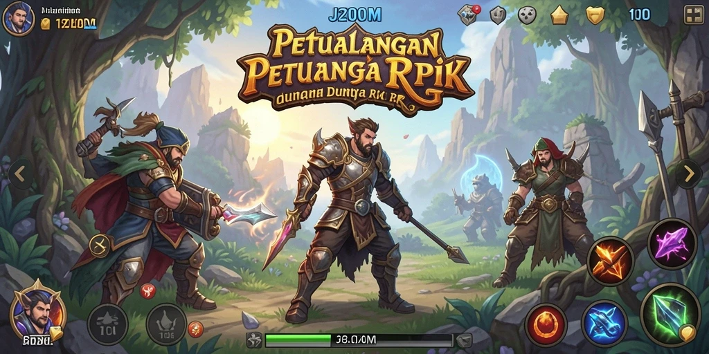 Tampilan menawan dari gameplay RPG J200M yang mendebarkan.