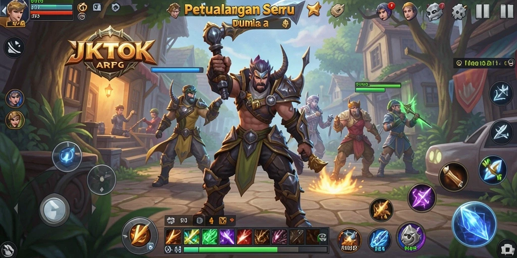 Tampilan gameplay ARPG JKTOK yang mendebarkan dan penuh aksi.