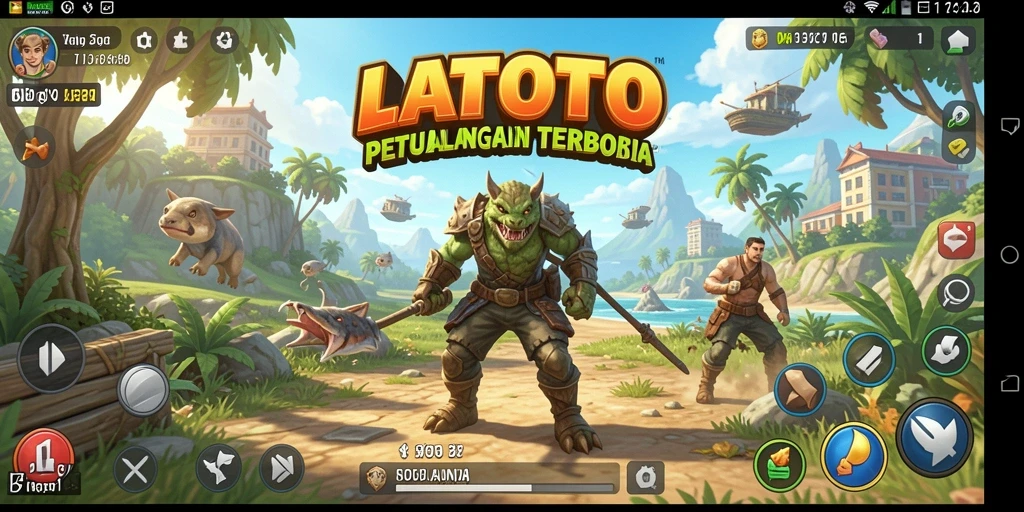 Tampilan gameplay LATOTO yang menggambarkan eksplorasi dunia terbuka.