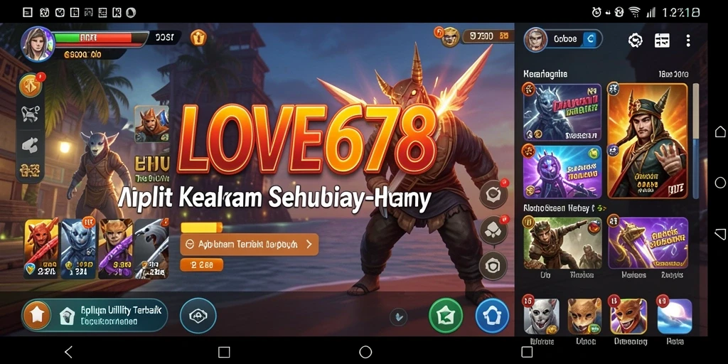 Screenshot utama LOVE678 menunjukkan tampilan antarmuka yang sederhana dan intuitif.
