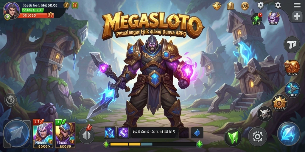 Tampilan gameplay <strong>MEGASLOTO</strong> dengan aksi seru dan petualangan epik.
