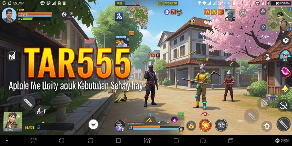 Tampilan antarmuka aplikasi TAR555 yang modern dan fungsional.