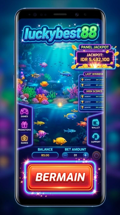 Tampilan antarmuka aplikasi luckybest88 yang sederhana.